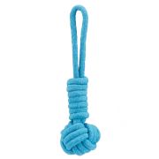 PETSONA Петля веревочная с мячиком для собак, синяя 27 см