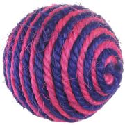 TRIOL Игрушка для кошек шарик из сизаля Шарик, фиолетовый, 95 мм