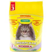 СИБИРСКАЯ КОШКА Наполнитель комкующийся Ультра 3 л