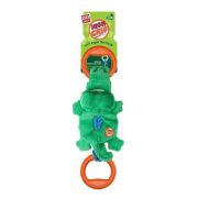 GIGWI Iron Grip для собак игрушка Крокодил на веревке с ручкой и пищалкой 51 см