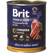 BRIT By Nature Консервы для собак всех пород с говядиной и печенью 0,85 кг
