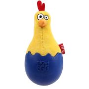 GIGWI Egg Игрушка для собак Цыпленок-неваляшка с пищалкой 14 см