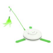 SKYRUS Игрушка для кошек интерактивная 2 в 1 «Flying Mouse», зелёная, 70х51х6см