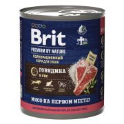BRIT By Nature Консервы с говядиной и рисом для взрослых собак всех пород 0,85 кг