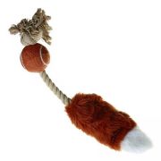 GIGWI Catch&Fetch Squeak Игрушка для собак Мячик с лисьим хвостом и пищалкой 40 см