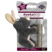 EBI Игрушка для кошек мягкая с кошачьей мятой «Farmer-Pollie», серая, 8.5 см