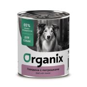 ORGANIX Консервы для собак c говядиной и потрошками 0,75 кг
