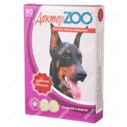 ДОКТОР ЗОО Лакомство для собак с добавлением биотина со вкусом говядины, 90 таб