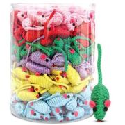 TRIOL Игрушка для кошек «Мышь веревочная», 50 мм (туба 240 шт)