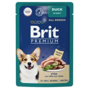 BRIT Premium Пауч для взрослых собак всех пород, Утка в соусе, 0,085 кг