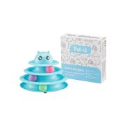 PET-IT Игрушка-дразнилка для кошек «Пирамидка» голубая