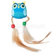 TRIOL игрушка для кошек *Совенок с перьями* 55*150 мм