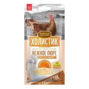 ДЕРЕВЕНСКИЕ ЛАКОМСТВА Холистик Нежное пюре для кошек из индейки с икрой летучей рыбы 10г*4шт