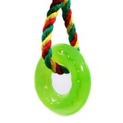 DOGLIKE Кольцо мини с канатом зелёный