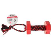 DUMBBELLDOG WOOD Снаряд для апортировки с канатом миниатюрный дерево красное