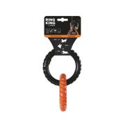 M-PETS Ring King Игрушка для собак кольцо двойное, черный/оранжевый 20x12.7x2.2 см