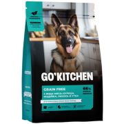 GO'KITCHEN Сухой корм для собак, 4 мяса: курица, индейка, лосось и утка 1,59 кг