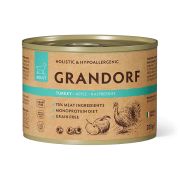 GRANDORF Консервы для собак паштет из Индейки с яблоком и малиной 0,2 кг