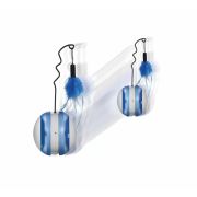 SKYRUS Игрушка для кошек интерактивная с лазером, голубая + батарейки, «Moving Ball», 9 см