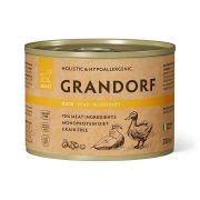 GRANDORF Консервы для собак паштет из Утки с грушей и черникой 0,2 кг