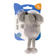 DUVO+ Игрушка для кошек плюшевая «Ушастая мышка», серая 13,5*8,5*6 см