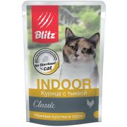 BLITZ Пауч для стерилизованных кошек, с курицей и тыквой 0,085 кг
