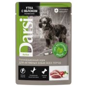 DARSI Пауч для взрослых активных собак всех пород, с уткой и яблоком 0,085 кг