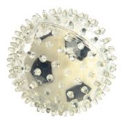 ELITEDOG Игрушка для собак резиновая «Мяч футбольный 2в1», бело-чёрная, 9 см