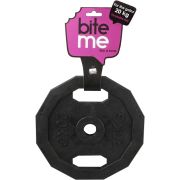 EBI Игрушка для собак резиновая в форме диска для штанги «Bite me», чёрно-розовая, 22.8x22.8x1.7 см