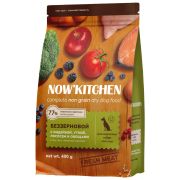 NOW'KITCHEN Сухой корм для взрослых собак с индейкой, уткой и лососем и овощами 0,4 кг
