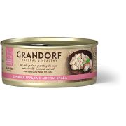 GRANDORF Консервы для кошек с куриной грудкой и мясом краба 0,07 кг