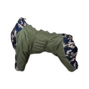 LION KLM-302 Зимний комбинезон для собак, на мальчика, оливковый, 2, спинка 60, шея 46-60, грудь 52-74 см