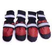 LION LP-1461 Сапожки для собак крупных пород, красный, M, 6,5*5,5 см