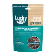 LUCKY BITS Лакомство для кошек, Вяленые говяжьи молочные ломтики 0,03 кг