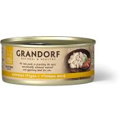 GRANDORF Консервы для кошек с куриной грудкой и утиным филе 0,07 кг