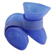 RICH BREED Сапожки силиконовые для собак на липучке, синий, XL, 7,5*6 см