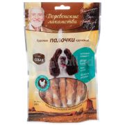 ДЕРЕВЕНСКИЕ ЛАКОМСТВА Куриные палочки крученые для собак 0,09 кг