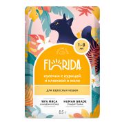 FLORIDA Пауч для взрослых кошек с курицей и клюквой в желе 0,085 кг