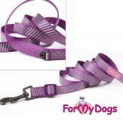 FOR MY DOGS Поводок светоотражающий, фиолетовый, M, 2*180 см