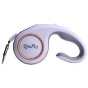 LION PR8805-5 Поводок-рулетка, белый-серый, M, длина 5 м