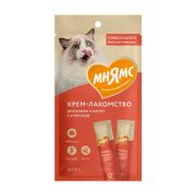 МНЯМС Крем-лакомство для кошек с тунцом Кацуо и морским гребешком 0,015 кг*4 шт