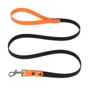 RICH BREED Хайстайл Поводок биотановый, чёрный/оранжевый 3 м