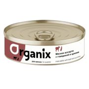 ORGANIX Консервы для щенков мясное ассорти с говядиной и цукини 0,1 кг