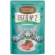 ДЕРЕВЕНСКИЕ ЛАКОМСТВА Пауч для кошек Тунец с курицей 0,05 кг