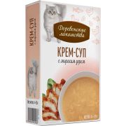 ДЕРЕВЕНСКИЕ ЛАКОМСТВА Пауч для кошек, Крем-суп с морским угрём 0,035 кг*4 шт