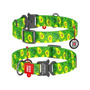 WAUDOG Nylon Ошейник для собак (Ш 25 мм, Дл 31-49 см, рисунок авокадо)