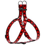 WAUDOG Nylon Шлейка для собак Hобразный, Шотландка Красная (M, ширина 20 мм, A 40-70 см, B 50-80 см)