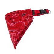 КАСКАД Ошейник нейлоновый с косынкой 25мм*40/65 см, красный