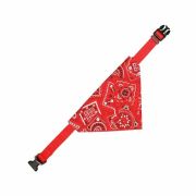 КАСКАД Ошейник нейлоновый с косынкой 20мм*35/50 см, красный