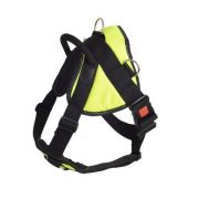 LION Шлейка нейлоновая с грудью, фаст с блокировкой, лимонная (размер S шея 55-65 см, грудь 55-70)